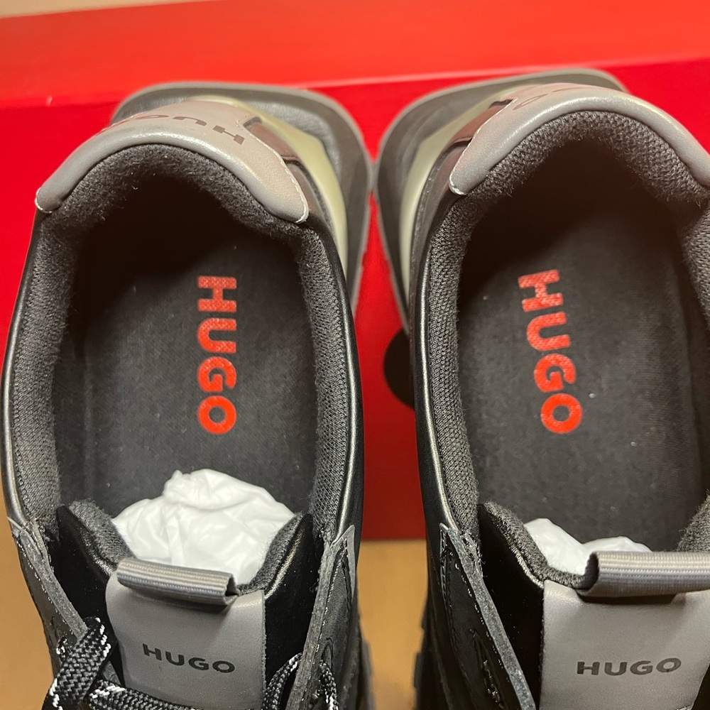 HUGO Boss Men's Cubite Runn Black Sneakers 11 - Picture 5 of 12